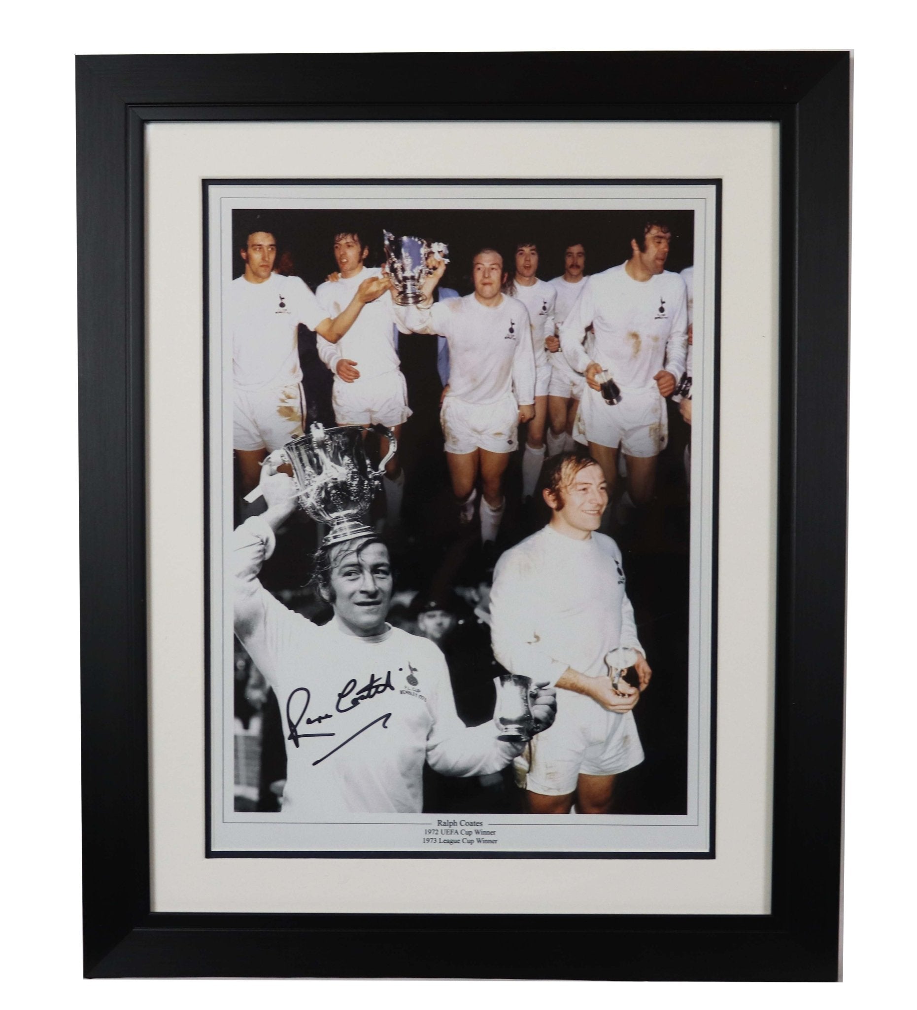 Ralph Coates Tottenham Hotspurs photo display 1972/73 - Memorabilia Framers Shop